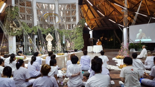 Ajahn Pasanno teaching in Thailand, 2016
